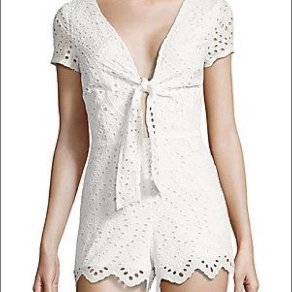 Sala Fifth Avenue Red Eyelet Romper